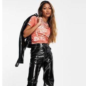 Topshop Spray Flower Cotton Graphic Tee